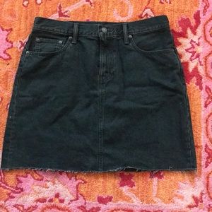 levis black denim skirt